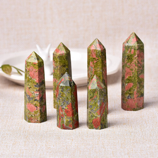 Nature Unakite tower/Crystal point/Self healing/Handmade collection