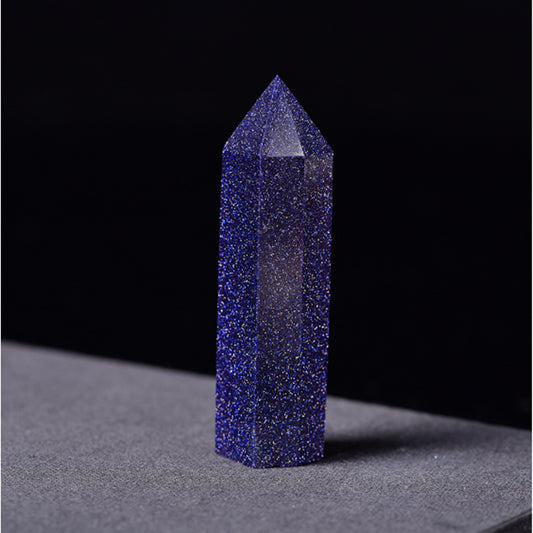 Blue sandstone tower/Crystal healing/Handmade point Free shipping over $200