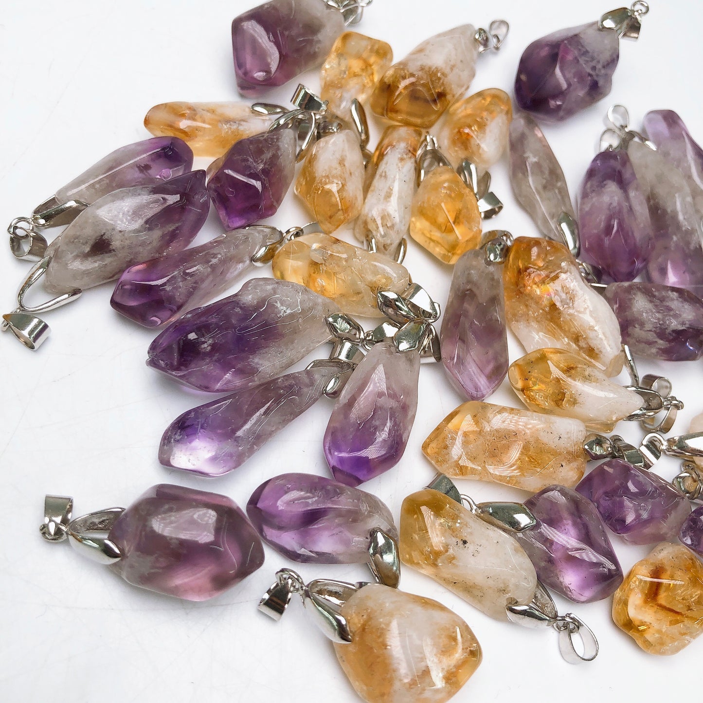 Amethyst pendant/Citrine pendant/Crystal healing/Free shipping over $200
