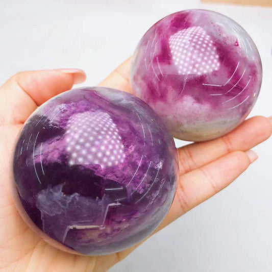 Ranbow flourite sphere/blue purple flourite ball