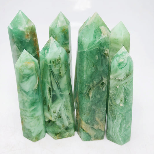 Apple green tower/Energy tower/Crystal Healing Free shipping over $200