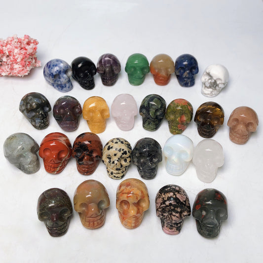 Crystal stone skull/skull hobby/skull art/Gemstone/Collection