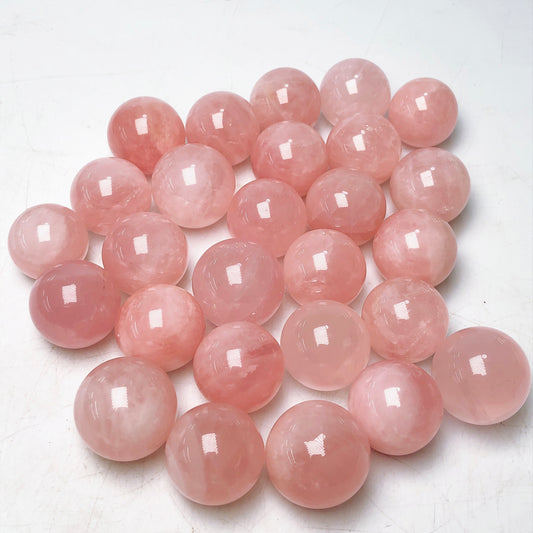 Rose quartz small sphere/Crystal ball/Crystal healing/Gemstone