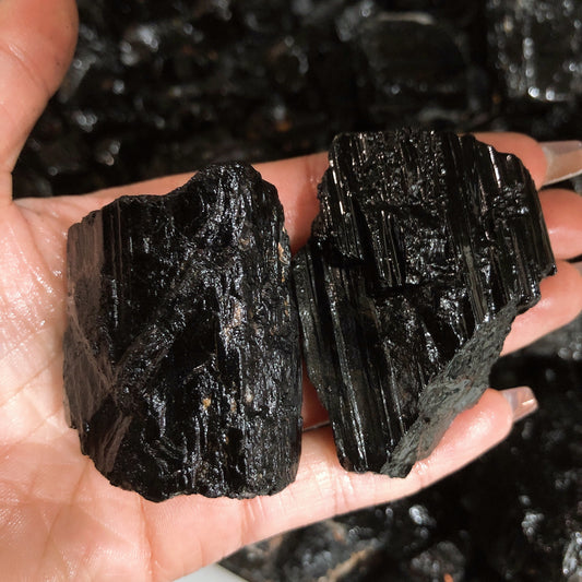 Black tourmaline rawstone specimen/Crystal mineral Free shipping over $200