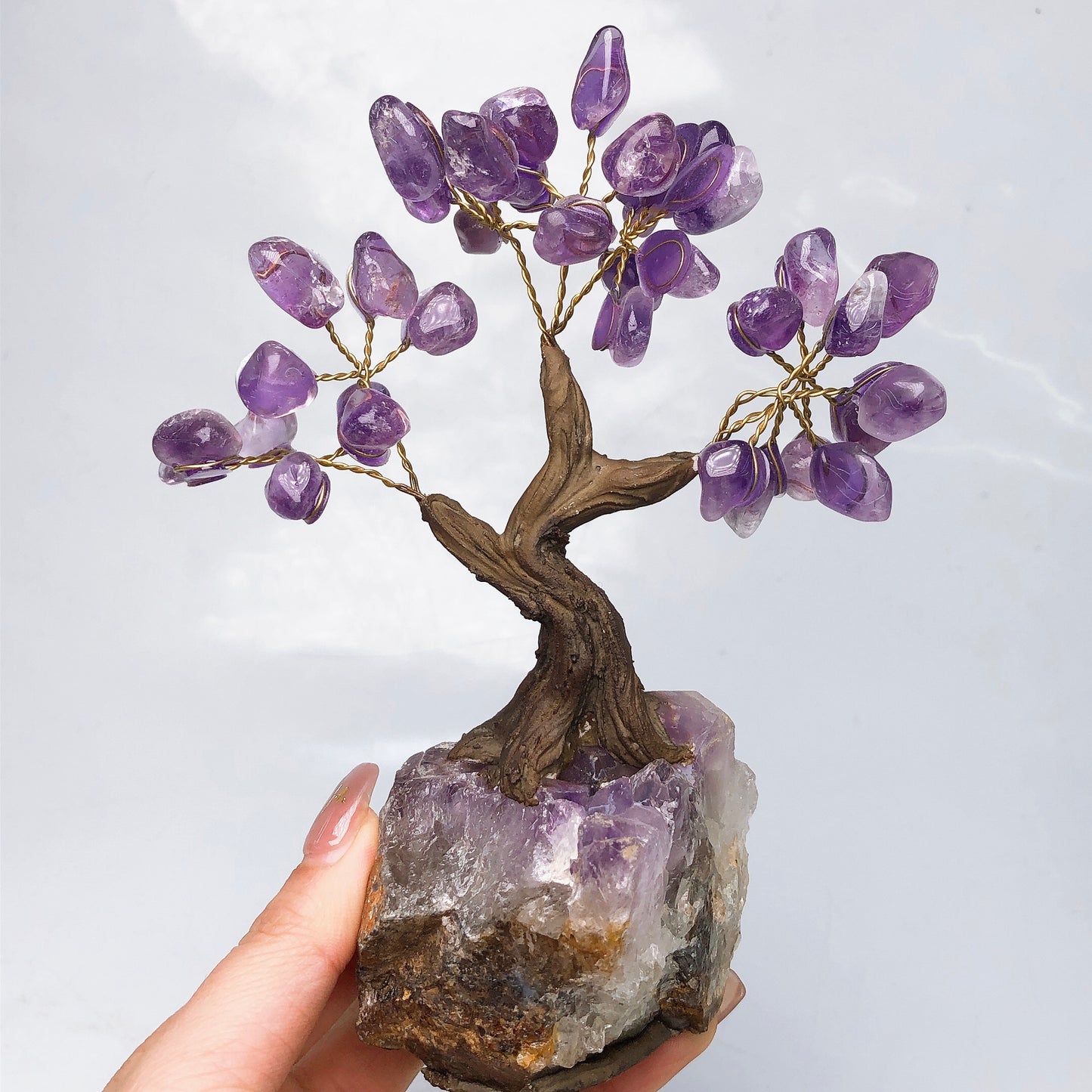 Amethyst tree/ Amethyst cluster tree/crystal healing/Decorative ornaments