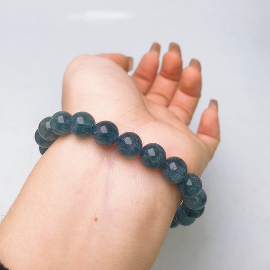 Blue flourite bracelet/Crystal healing/Gemstone Free shipping over $200