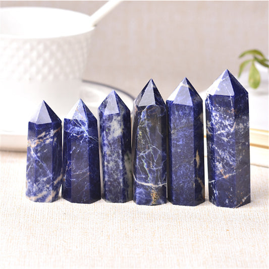 Nature sodalite tower/Crystal point/Crystal healing/Collection