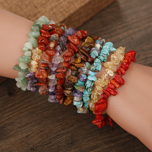 Crystal gravel bracelet/Crystal healing/gravel bracelet