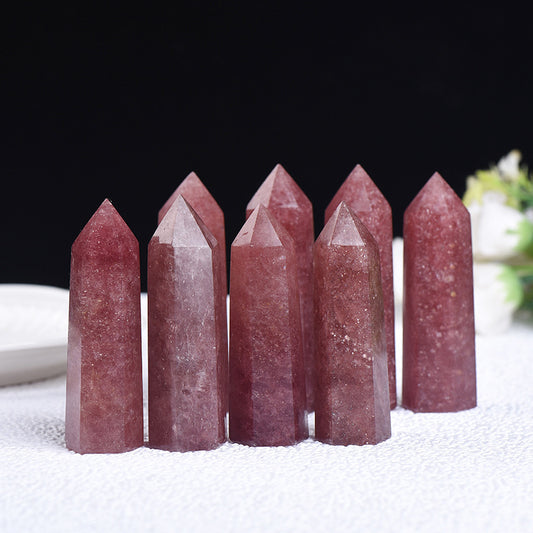 Strawberry quartz tower/point/Crystal healing/Collection
