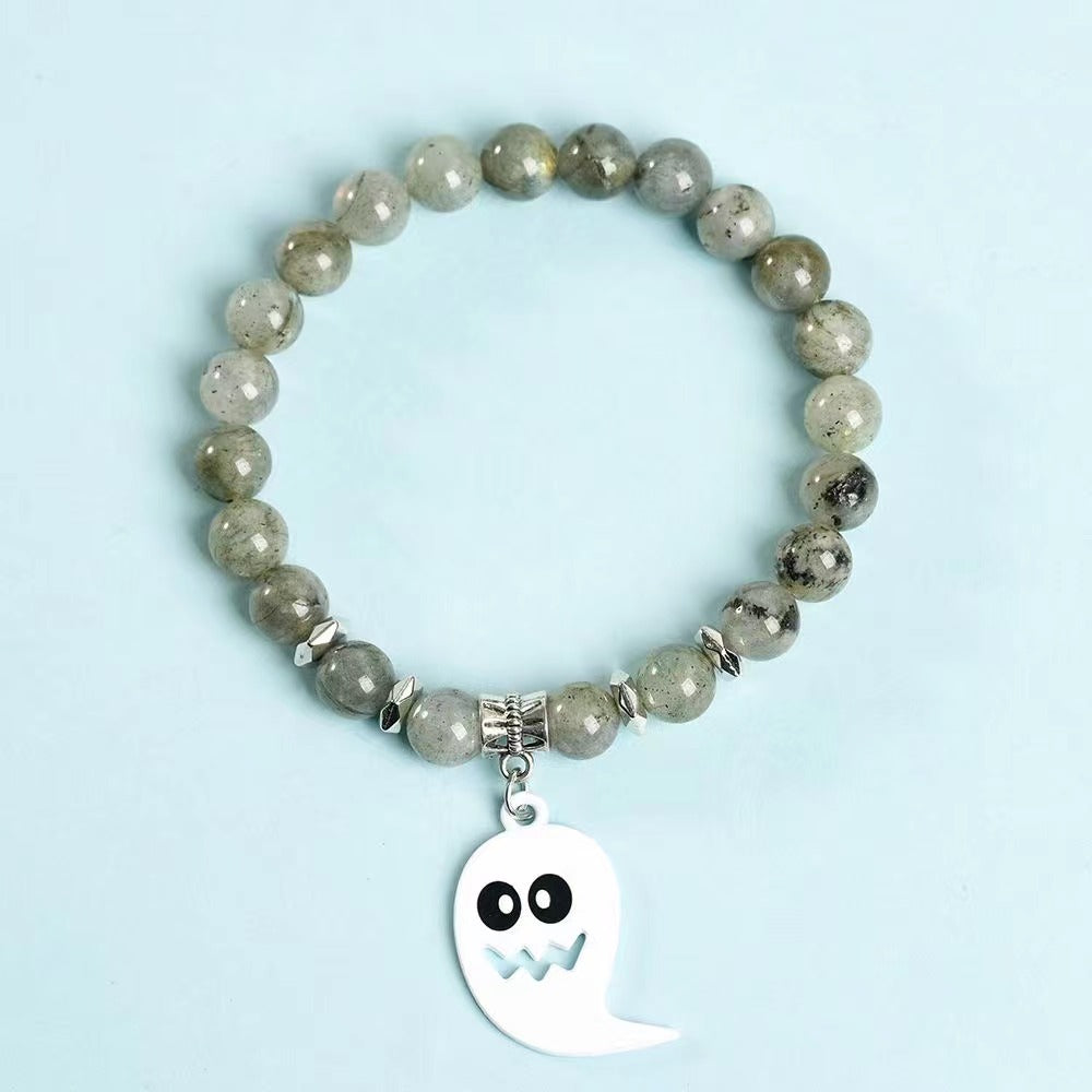 White ghost crystal bracelet Free shipping over $200