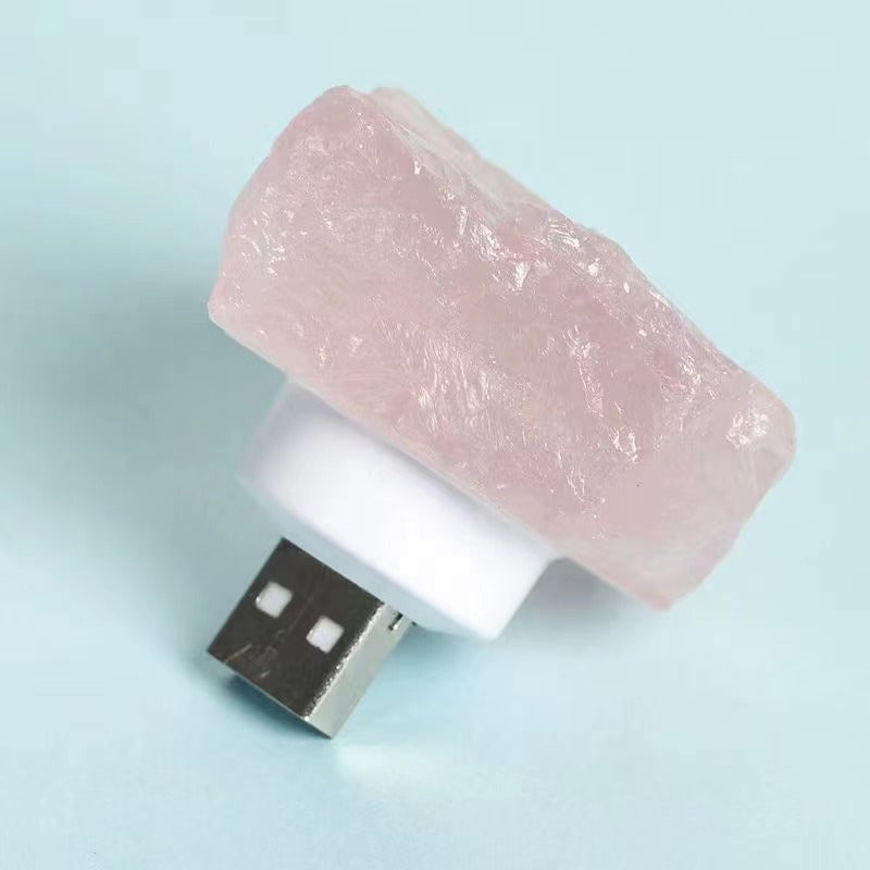 Natural stone crystal nightlight Free shipping over $200