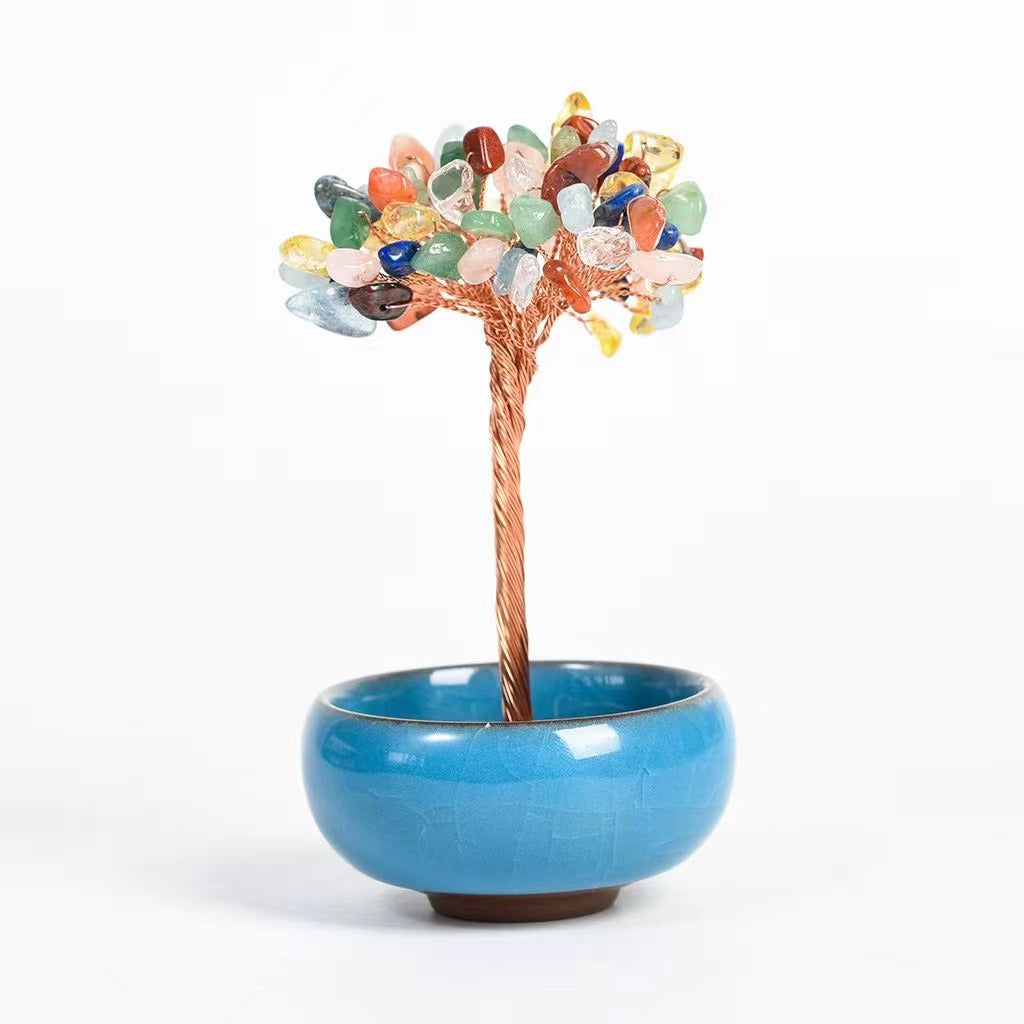 Rock crystal tree gravel ornaments Free shipping over $200