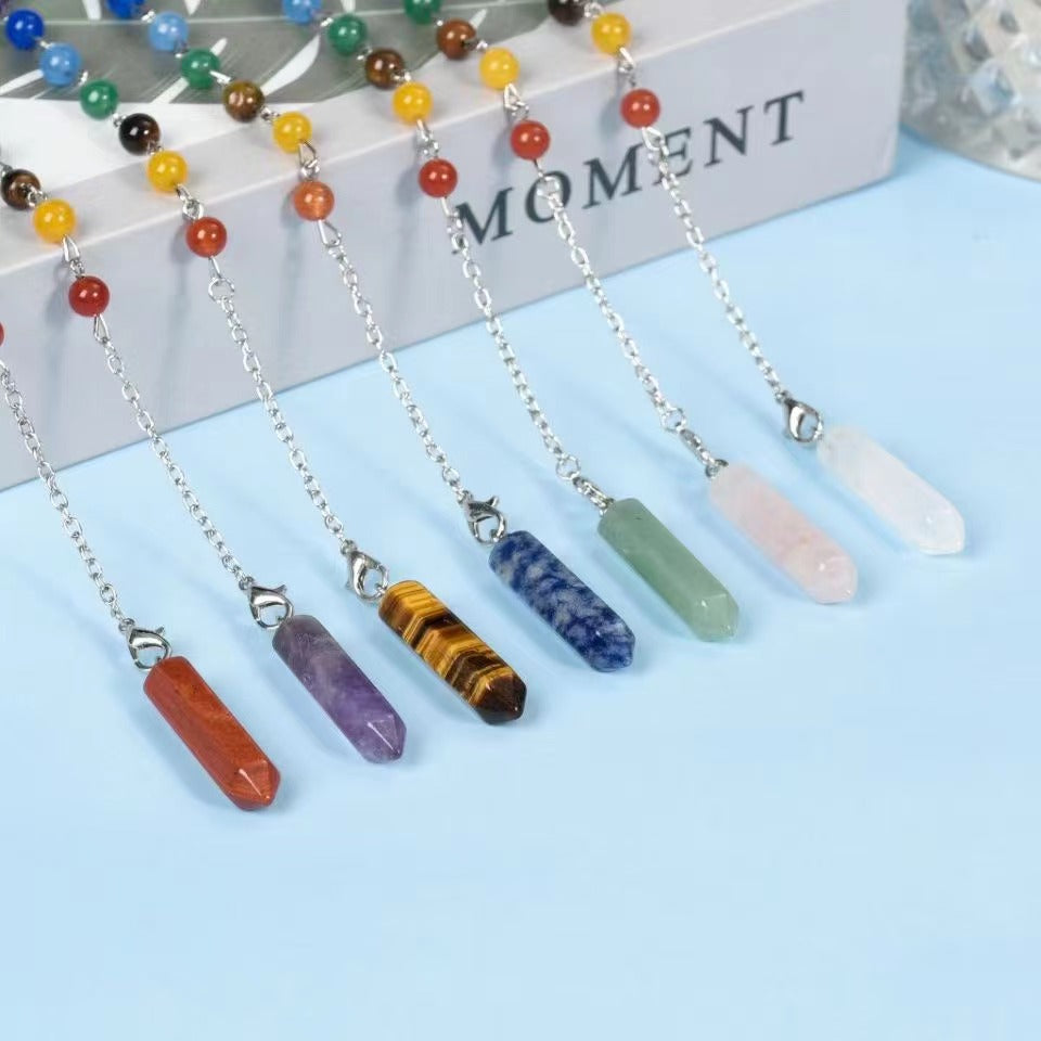 Colorful crystal pendulum pendant Free shipping over $200