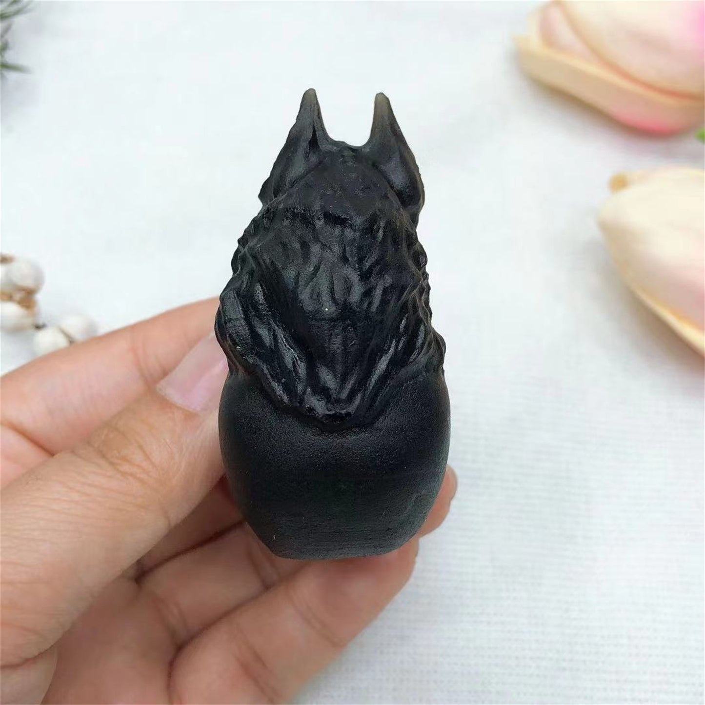 obsidian tiger skull handcarving crystal Free shipping over $200