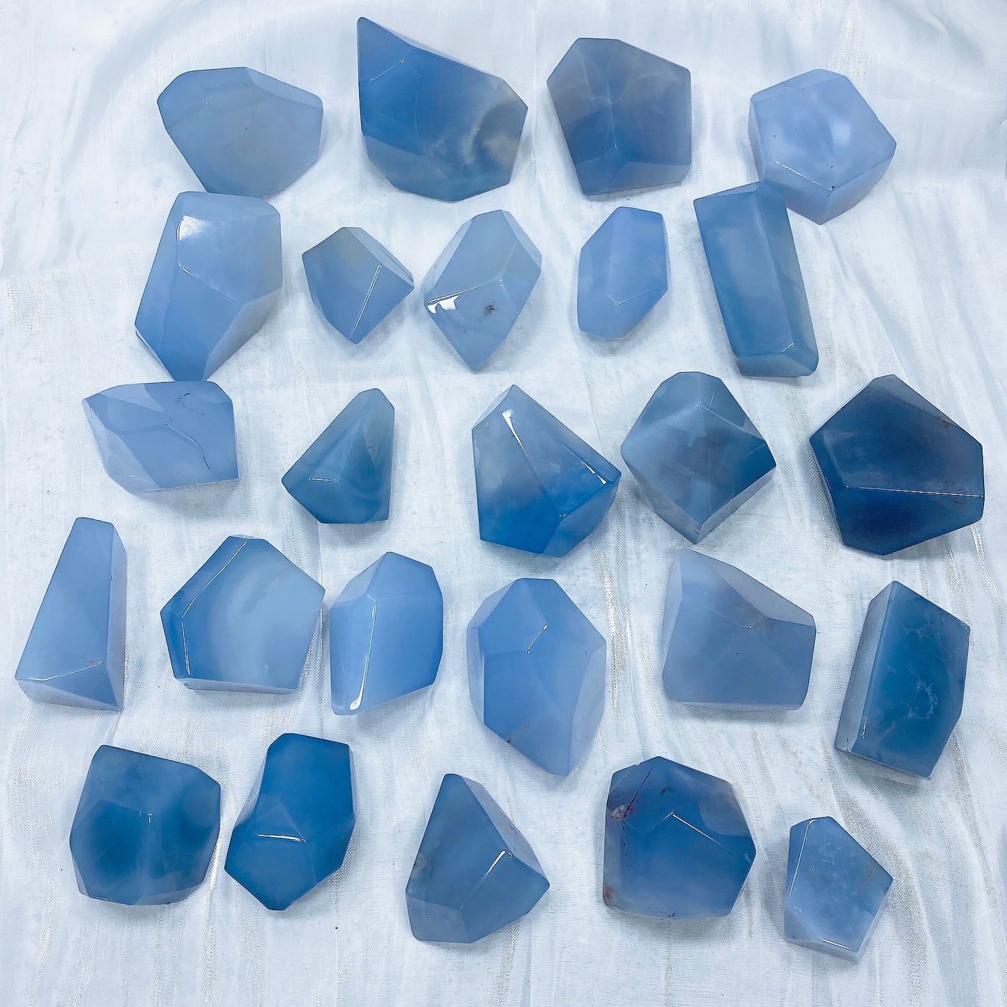 Blue chalcedony free form