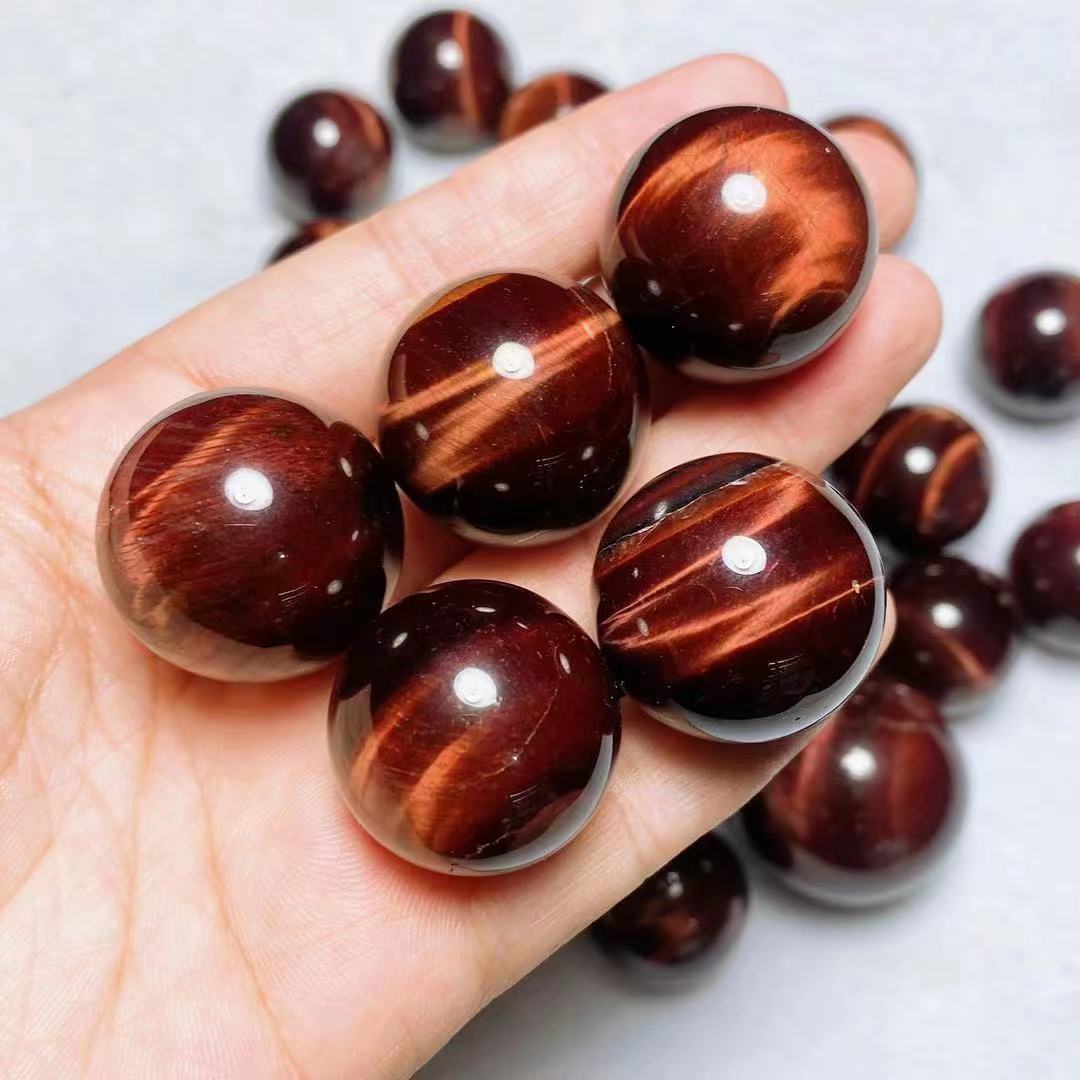 Red tiger eye spheres crystal sphere