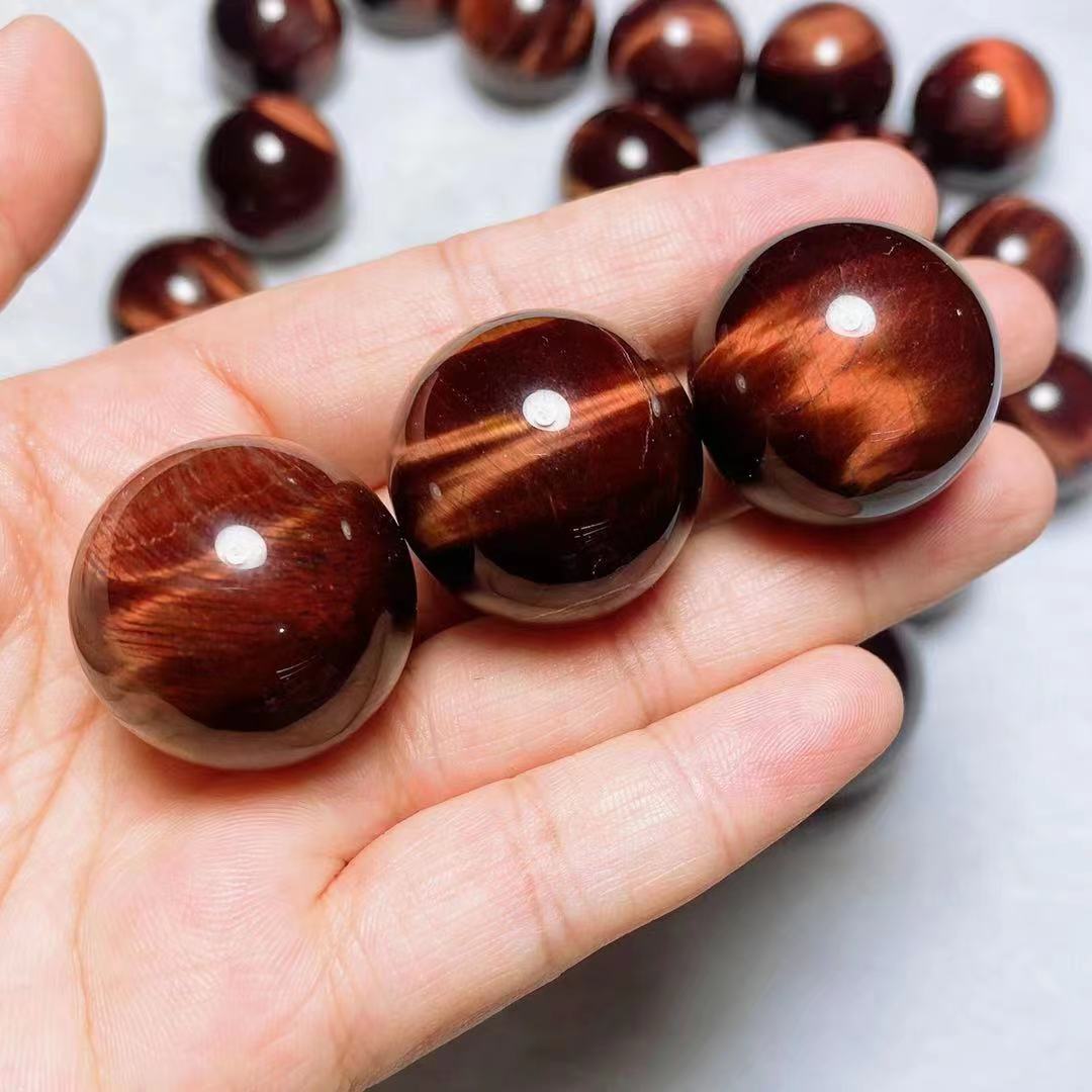 Red tiger eye spheres crystal sphere