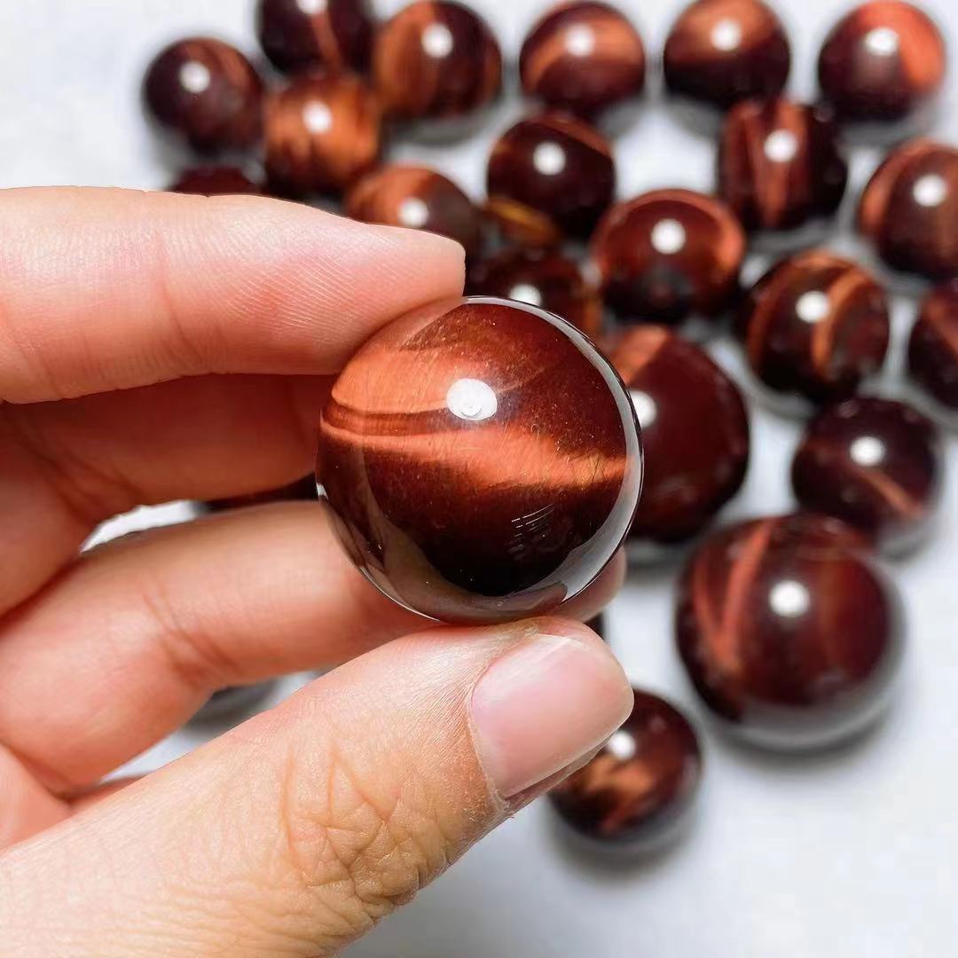 Red tiger eye spheres crystal sphere