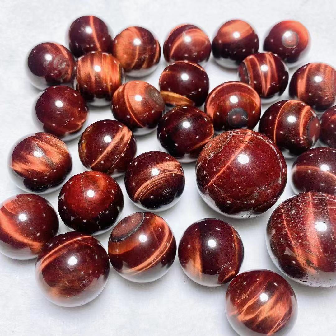 Red tiger eye spheres crystal sphere