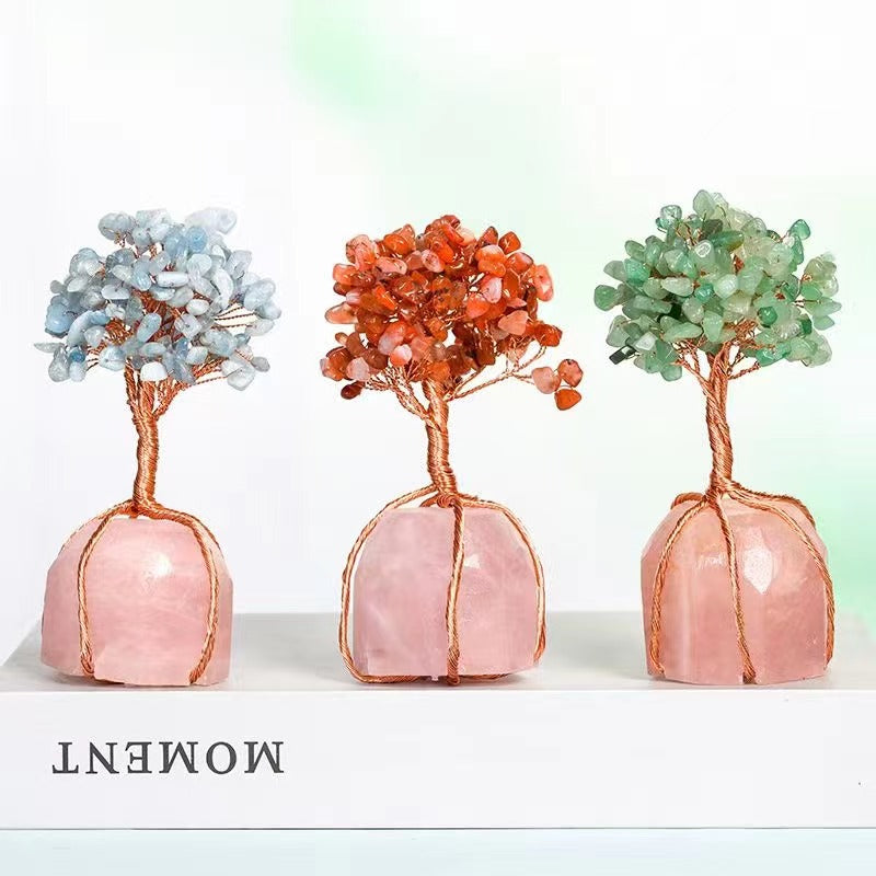 Powdered crystal seat silk crystal tree ornaments Free shipping over $200