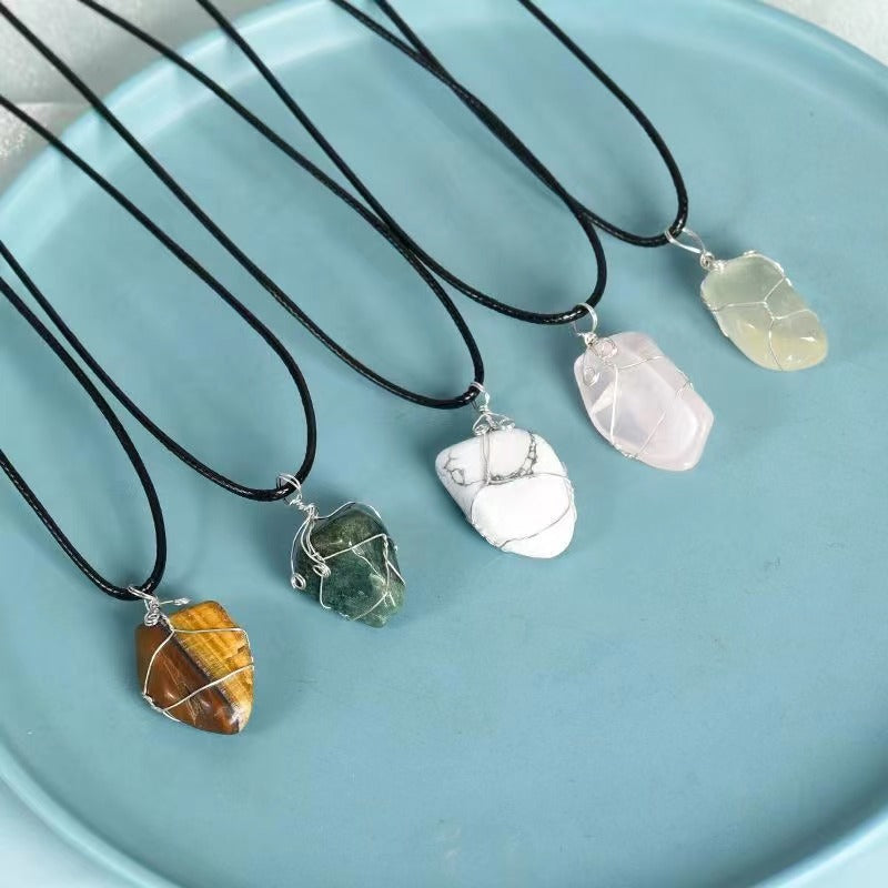 Rock crystal original stone pendant Free shipping over $200