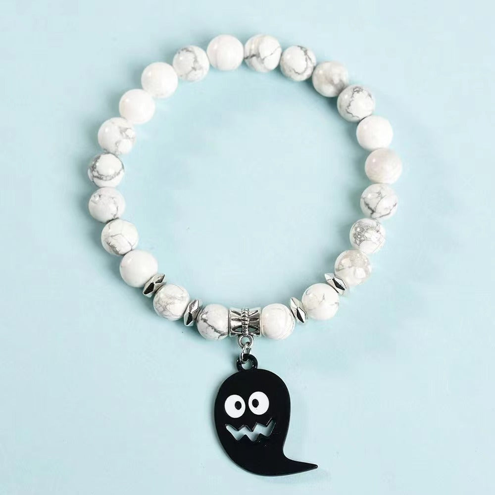 Black ghost crystal bracelet Free shipping over $200