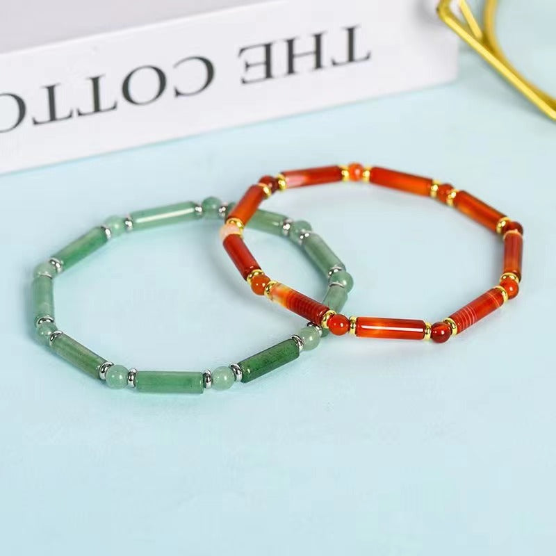 Natural square bead bracelet Free shipping over $200