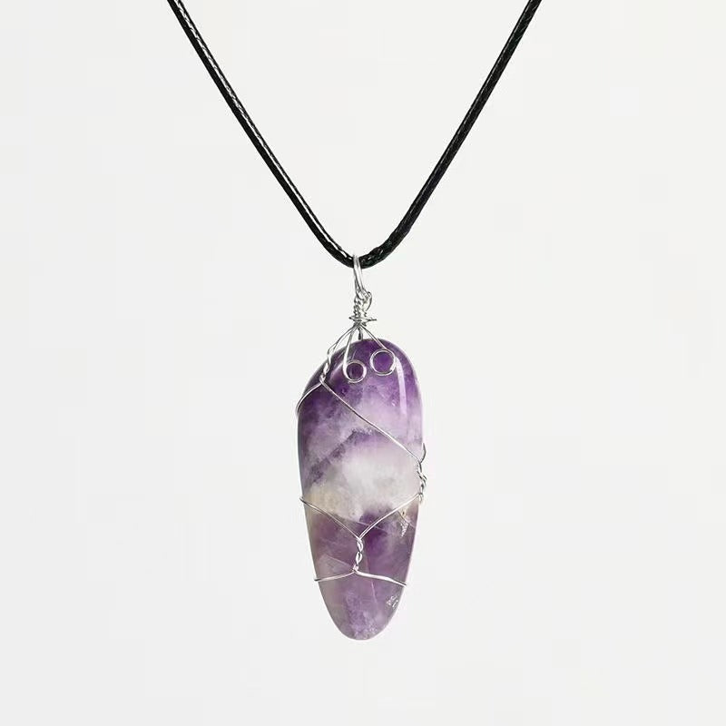 Rock crystal original stone pendant Free shipping over $200