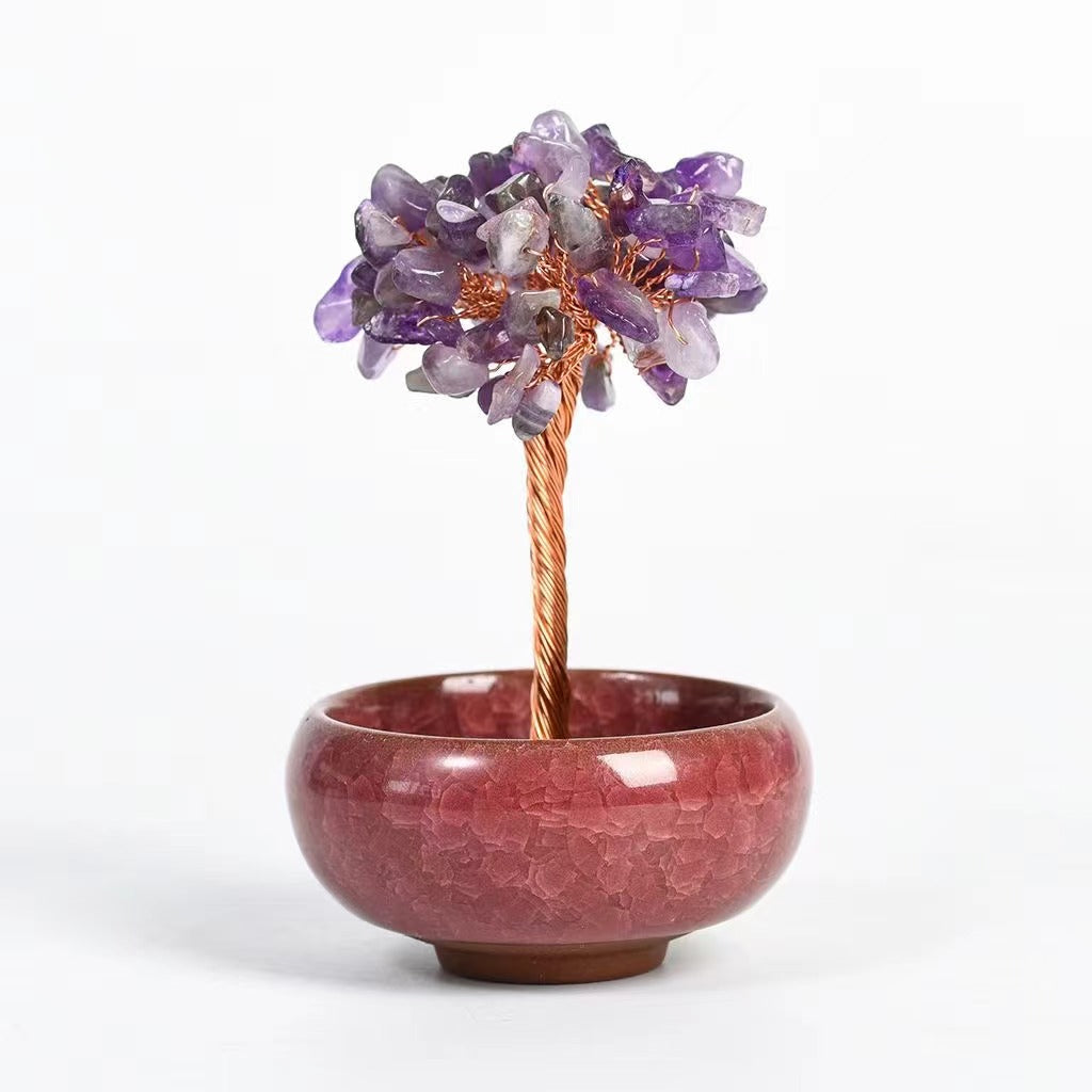 Rock crystal tree gravel ornaments Free shipping over $200