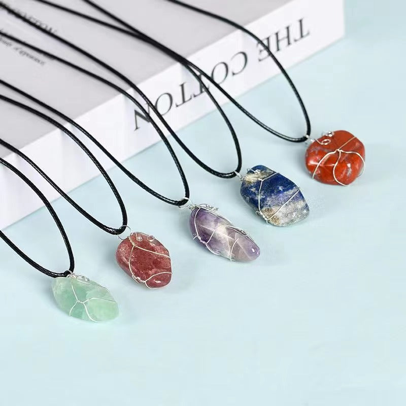 Rock crystal original stone pendant Free shipping over $200