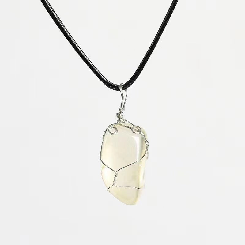 Rock crystal original stone pendant Free shipping over $200