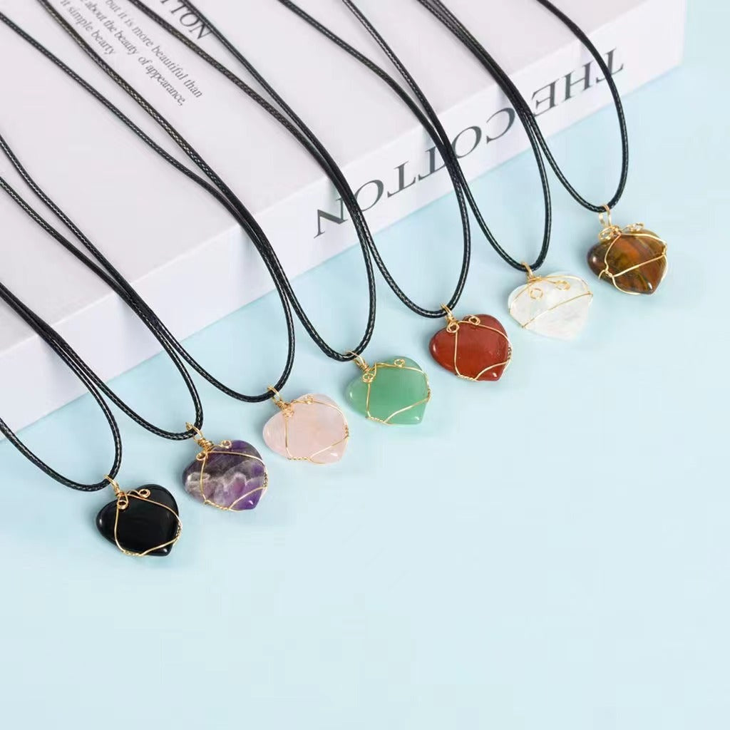 Rock crystal Mini Love Pendant Free shipping over $200