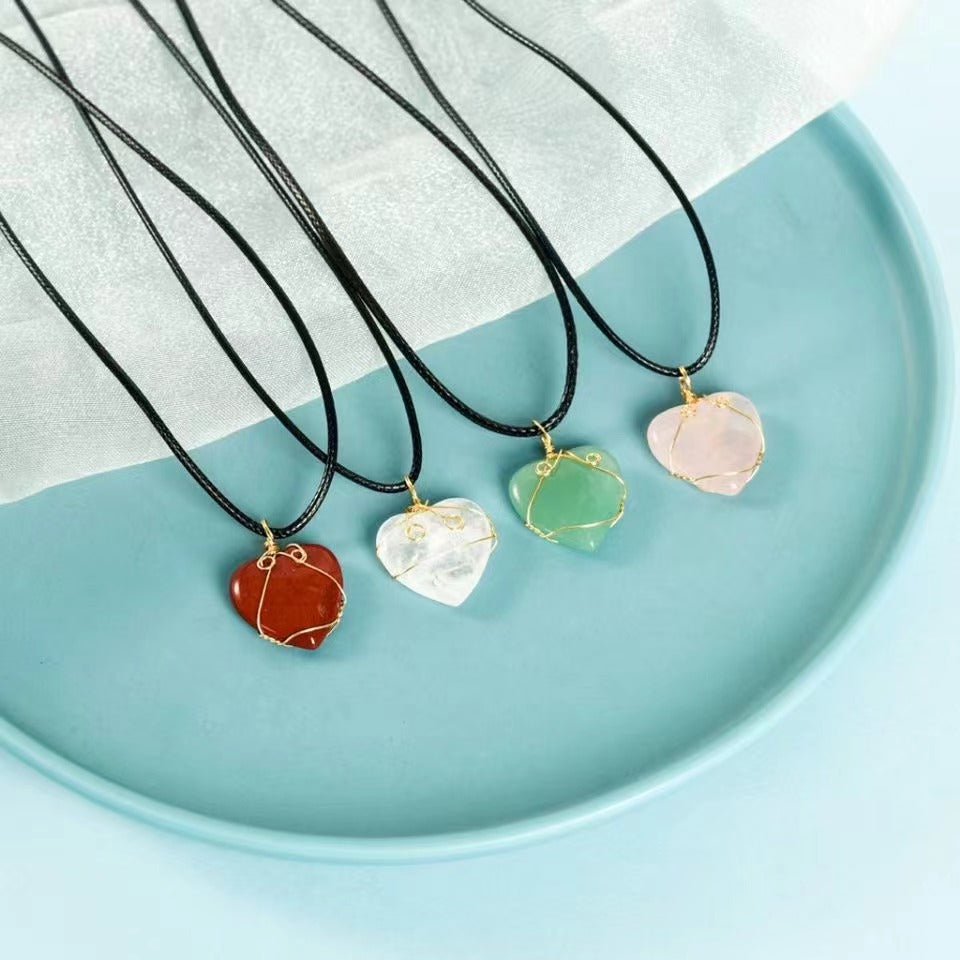 Rock crystal Mini Love Pendant Free shipping over $200