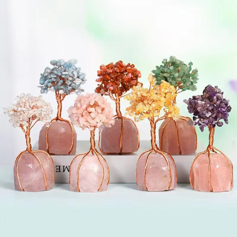 Powdered crystal seat silk crystal tree ornaments Free shipping over $200