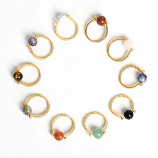 Natural rice bead ring Free shipping over $200