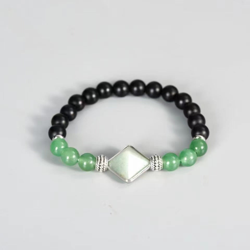 Rock crystal gem pyramid bracelet Free shipping over $200