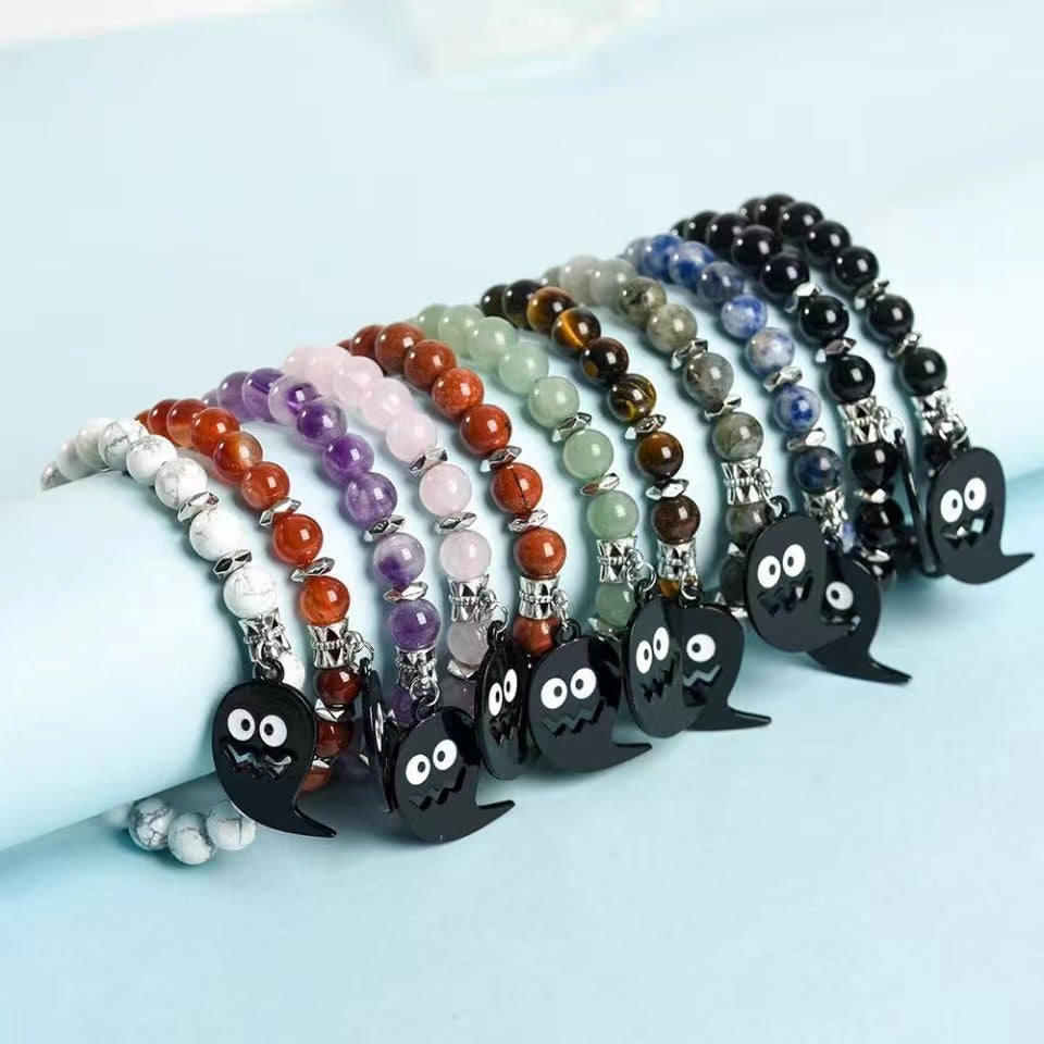 Black ghost crystal bracelet Free shipping over $200