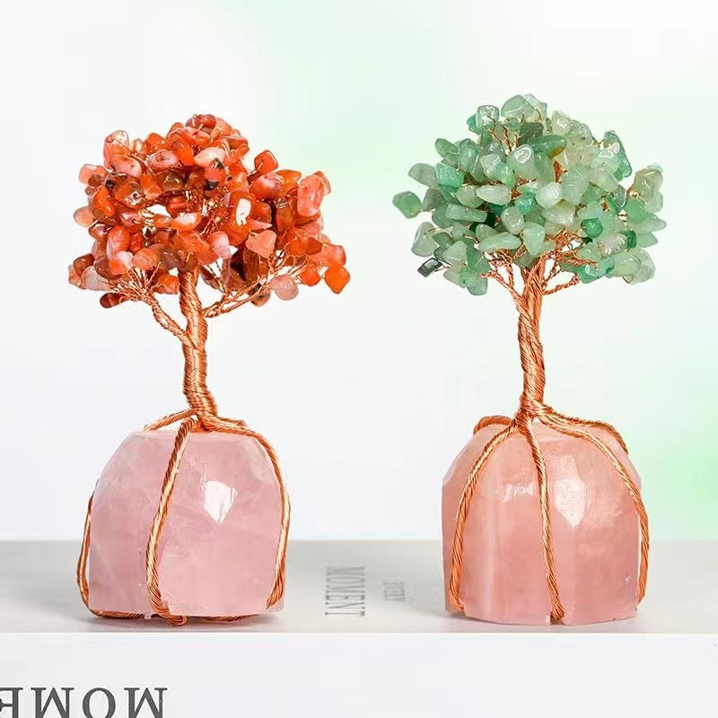 Powdered crystal seat silk crystal tree ornaments Free shipping over $200