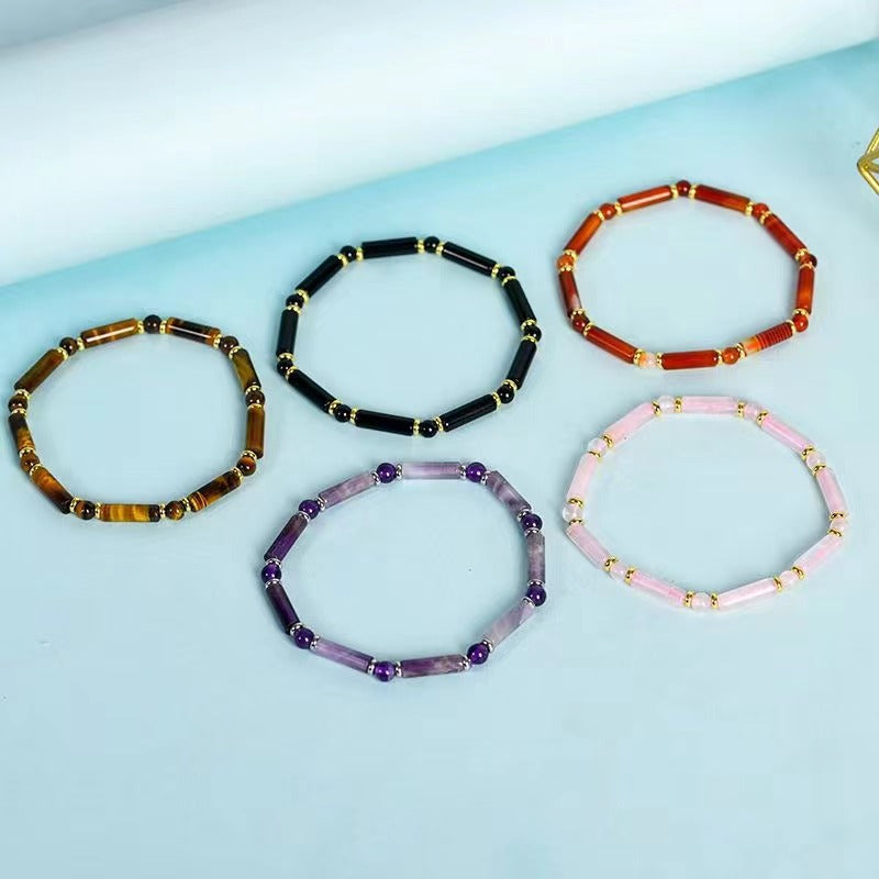 Natural square bead bracelet Free shipping over $200