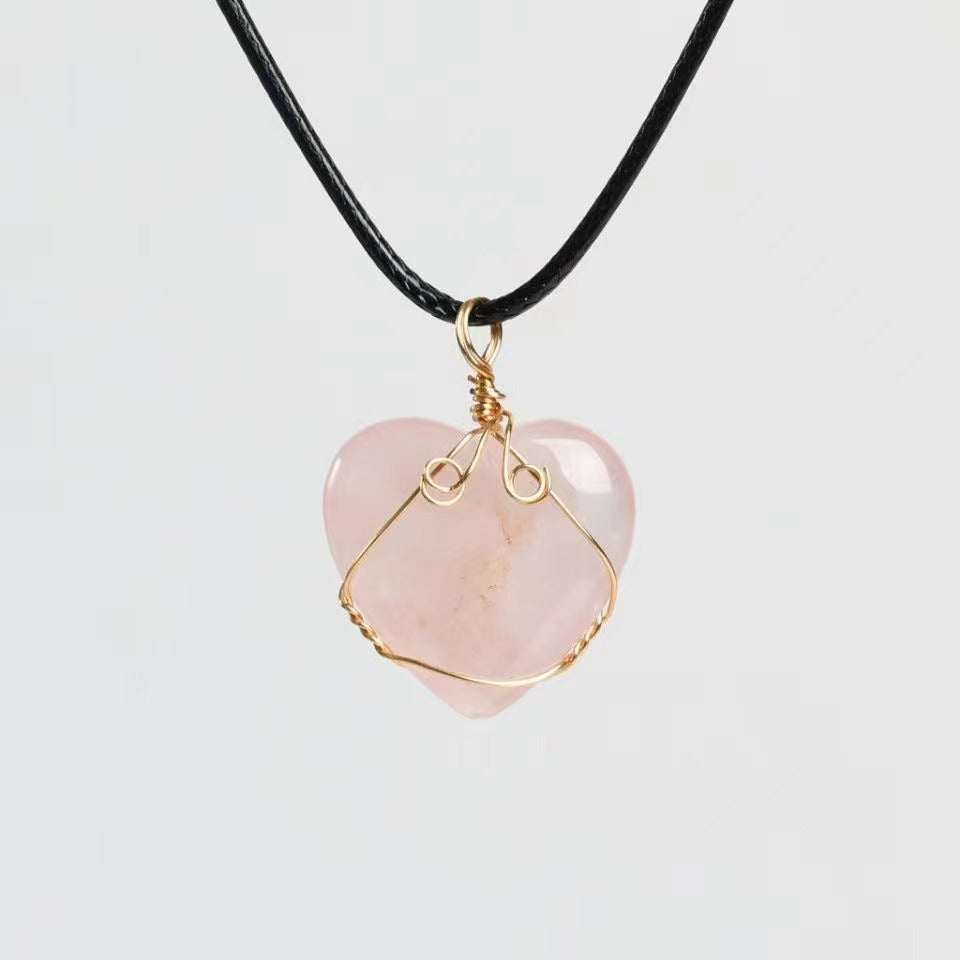 Rock crystal Mini Love Pendant Free shipping over $200