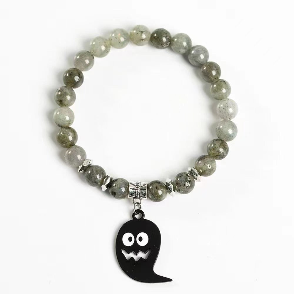 Black ghost crystal bracelet Free shipping over $200