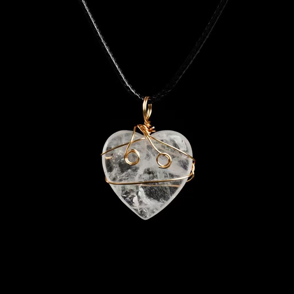 Rock crystal Mini Love Pendant Free shipping over $200