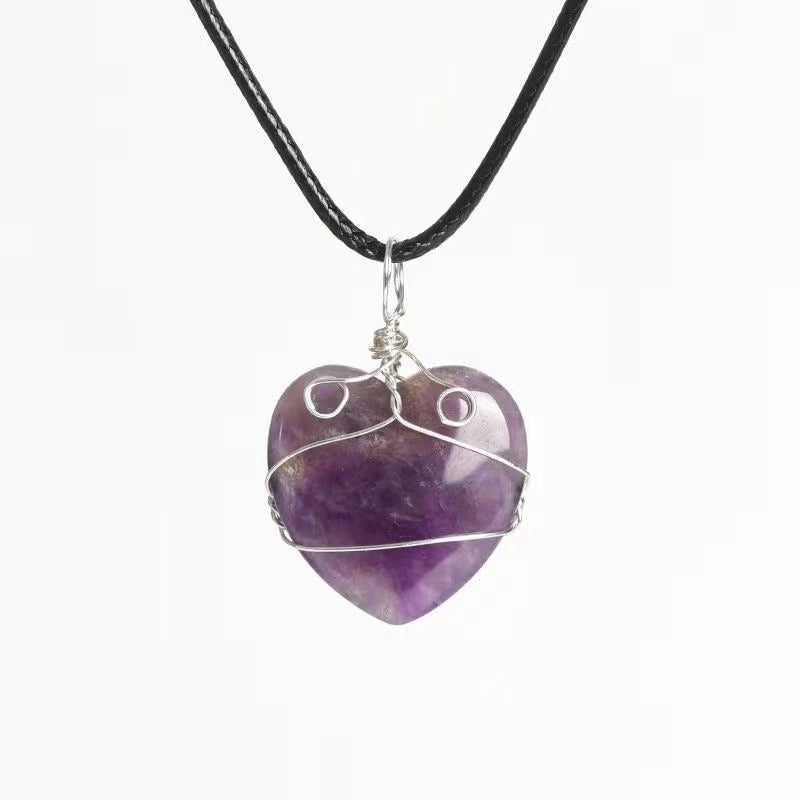 Rock crystal Mini Love Pendant Free shipping over $200