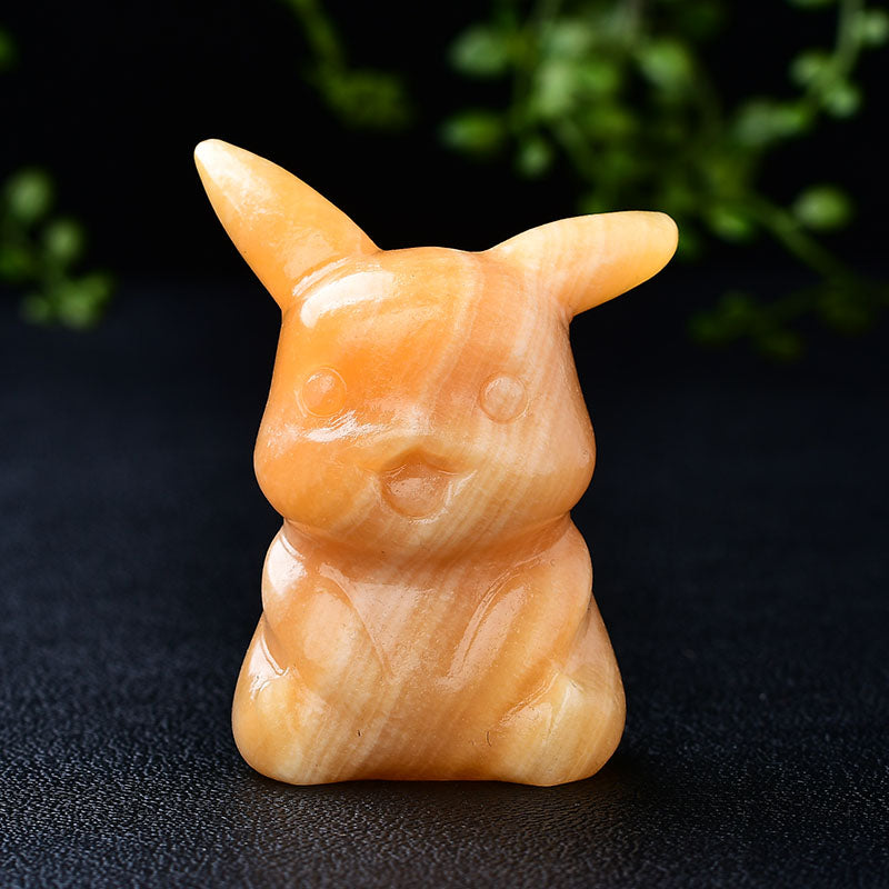 Animal carving/Pikachu crystal carving Free shipping over $200