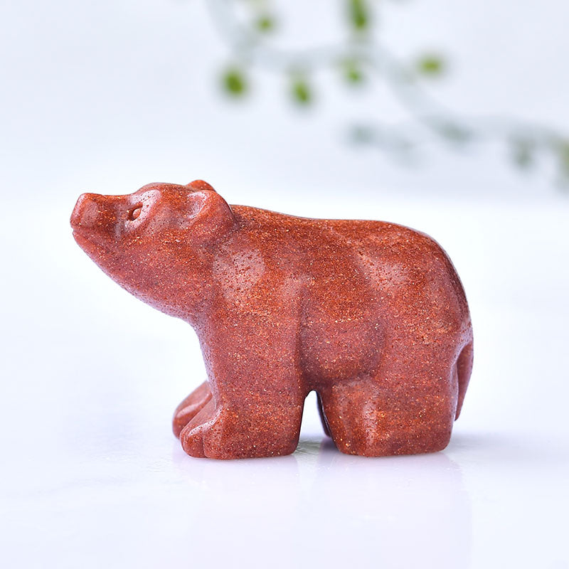 Brown bear/Crystal carving/Energy crystal Free shipping over $200