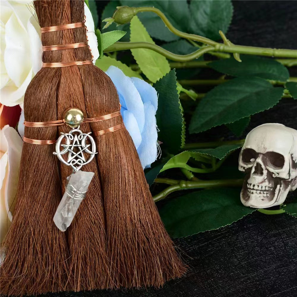 Witch broom/Energy crystal/Ornaments pendant