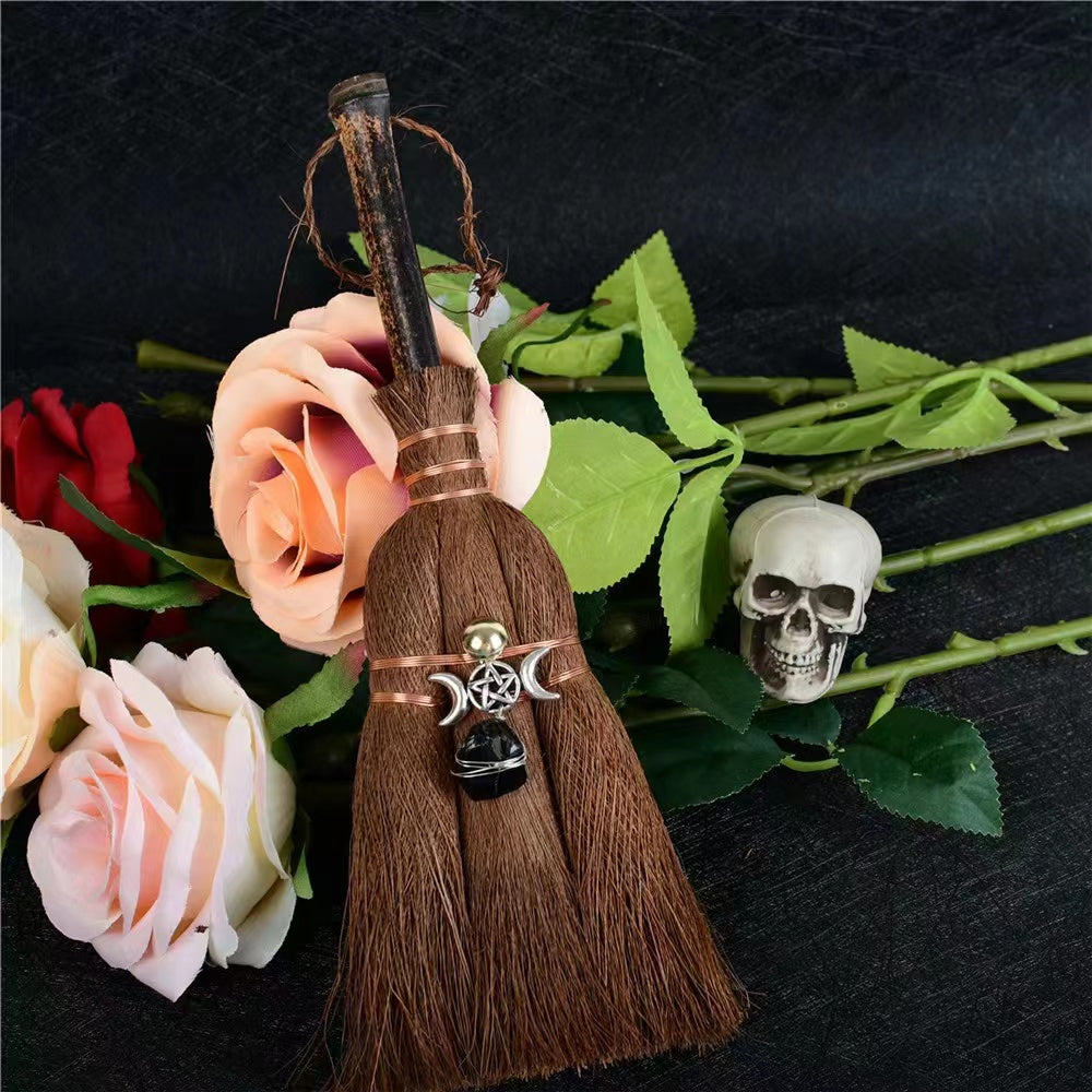 Witch broom/Energy crystal/Ornaments pendant