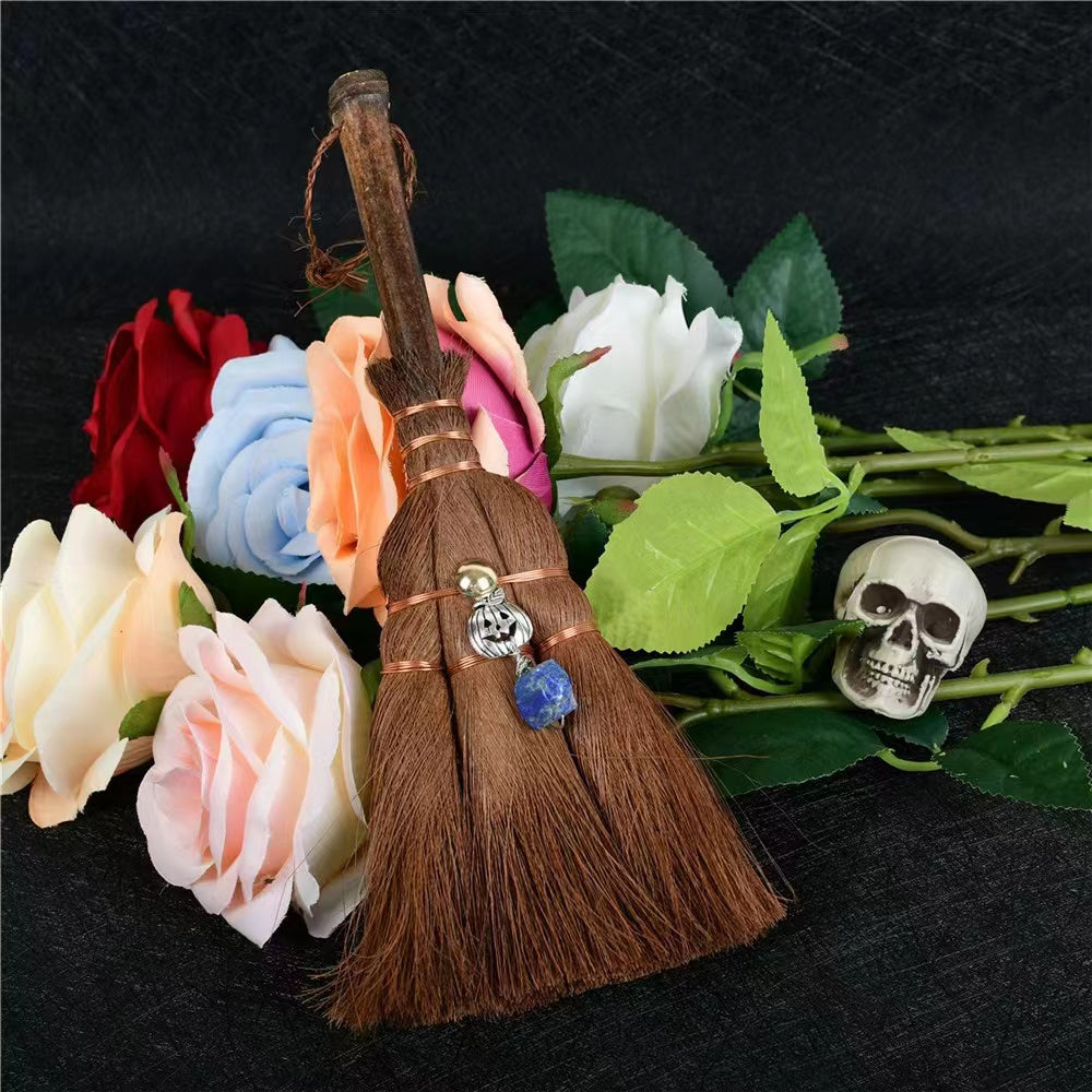 Witch broom/Energy crystal/Ornaments pendant