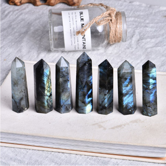 Nature labradorite tower/Crystal point/Crystal healing/Tower hobbies