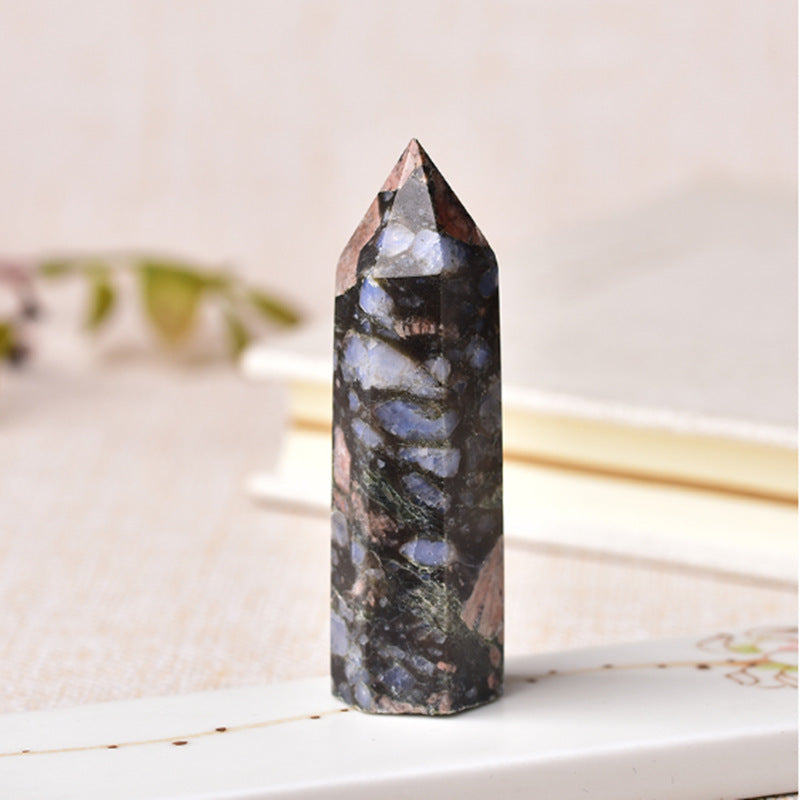 Blue pattern jasper tower/Crystal point/Crystal healing Free shipping over $200